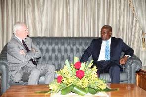 David Johnston with President Mahama