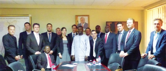 The German delegation with Mr John Jinapor, Deputy Energy and Petroleum Minister